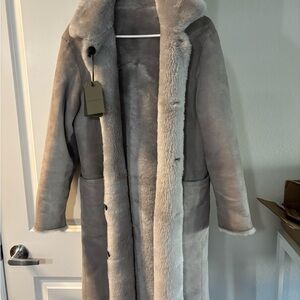 AllSaints Genuine Shearling Sheepskin Coat
